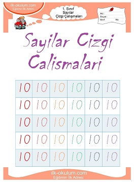 Çocuklar İçin Çizgi Çalışma Sayfaları 
